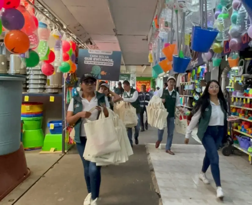 Dan bolsas de tela en el Estado de México, para promover el reciclaje Dan bolsas de tela en el Estado de México, para promover el reciclaje. Foto: Cortesía