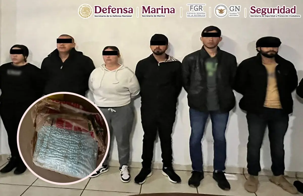 Mil pastillas de fentanilo y 1 kilo de metanfetaminas, entre las drogas aseguradas. Fotos: SSPC