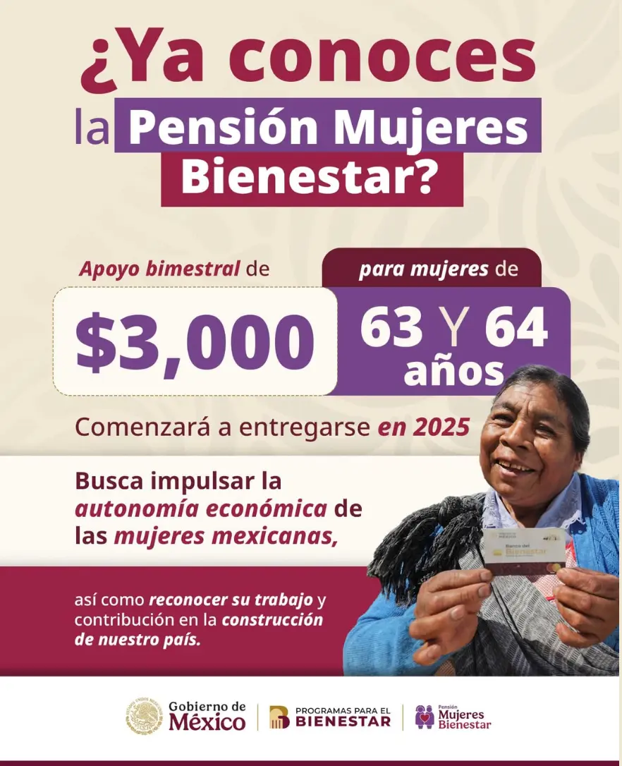 El Programa Mujeres Bienestar busca ayudar a las mujeres mayores como una forma de agradecer su contribución al país. Foto: cortesía.