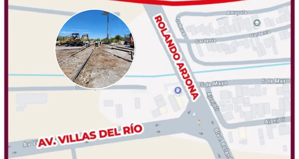 Estará cerrada la circulación el cruce de Rolando Arjona y Villas de Río. Foto:Cortesía.