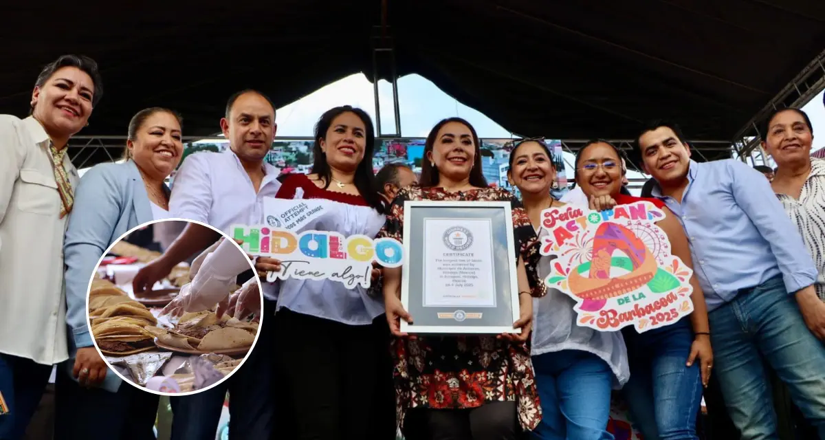 ¡Hidalgo rompe récord! En Actopan forman la línea de tacos de barbacoa más larga del mundo