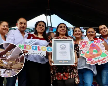 ¡Hidalgo rompe récord! En Actopan forman la línea de tacos de barbacoa más larga del mundo