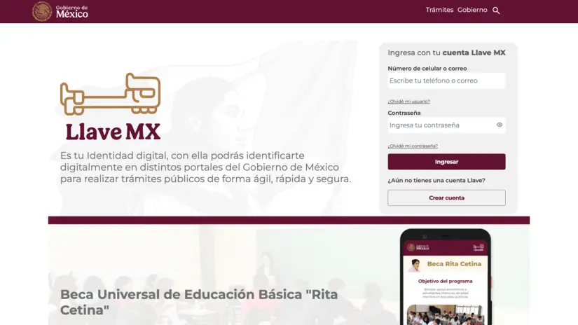 Conoce los pasos para crear una cuenta en Llave MX. Foto: captura de pantalla Conoce los pasos para crear una cuenta en Llave MX. Foto: captura de pantalla.