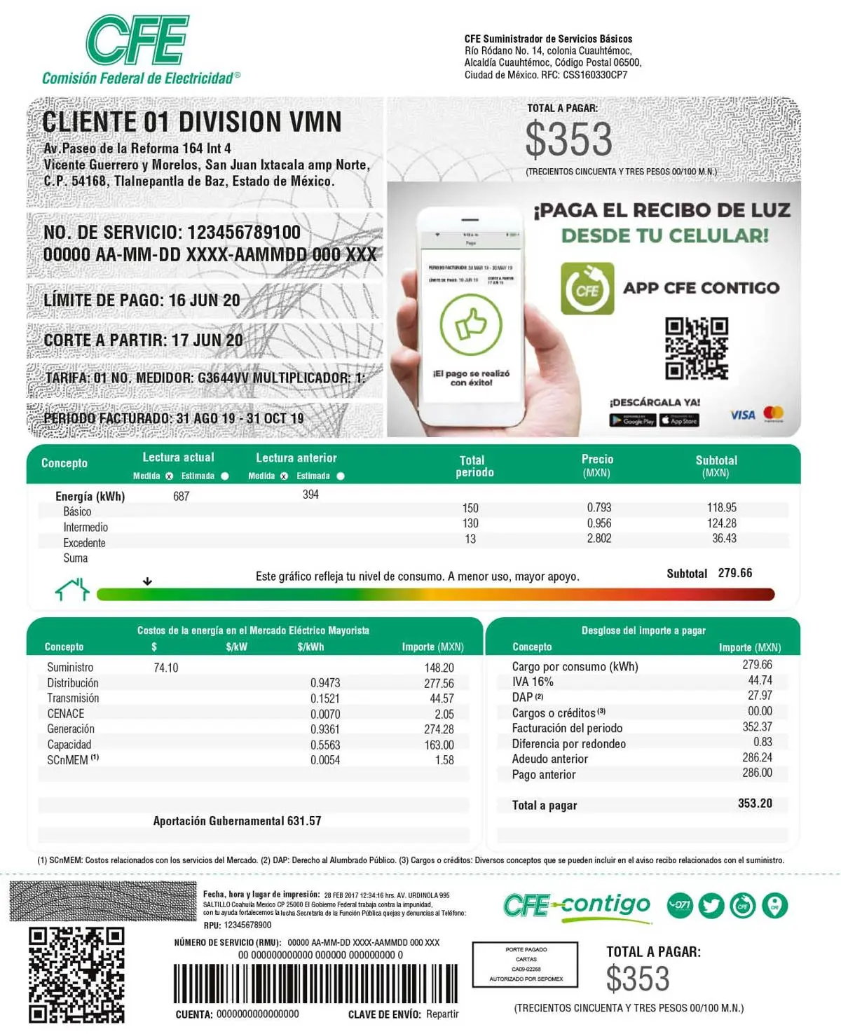 imagen recuadro Depende del motivo del cambio, varia el proceso del cambio de titular para que se refleje en el recibo de luz de CFE Foto: CFE