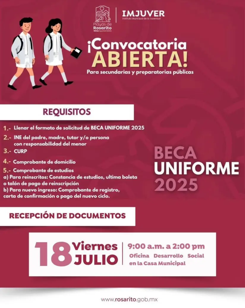 Requisitos para conseguir la Beca Uniformes 2025 en Baja California. Foto: cortesía Requisitos para conseguir la Beca Uniformes 2025 en Baja California. Foto: cortesía.