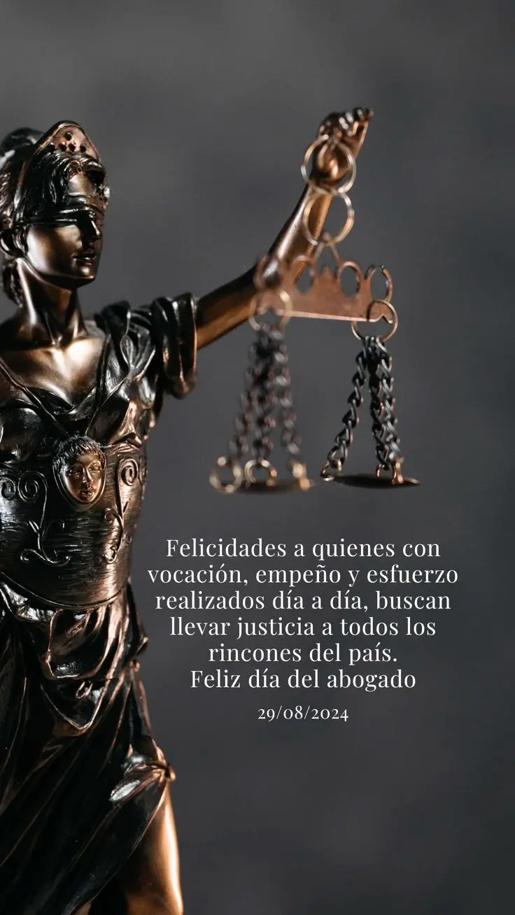 Imagen para felicitar por el Día del Abogado. Foto: Pinterest Imagen para felicitar por el Día del Abogado. Foto: Pinterest.