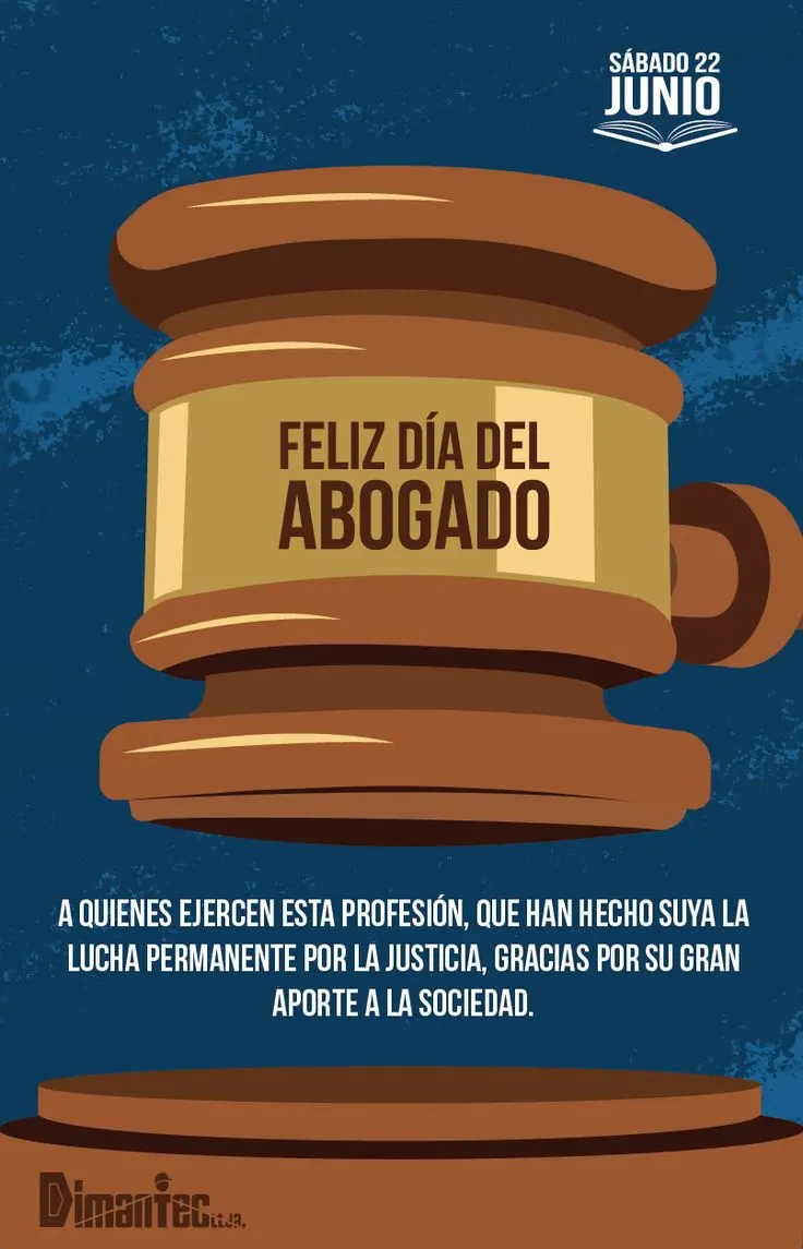 Imagen para felicitar por el Día del Abogado. Foto: Pinterest Imagen para felicitar por el Día del Abogado. Foto: Pinterest.