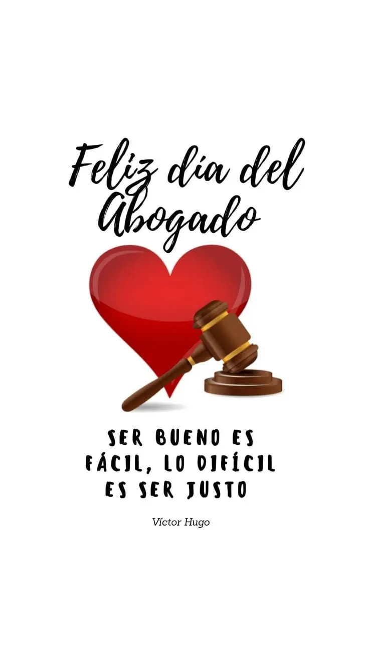 Imagen para felicitar por el Día del Abogado. Foto: Pinterest Imagen para felicitar por el Día del Abogado. Foto: Pinterest.
