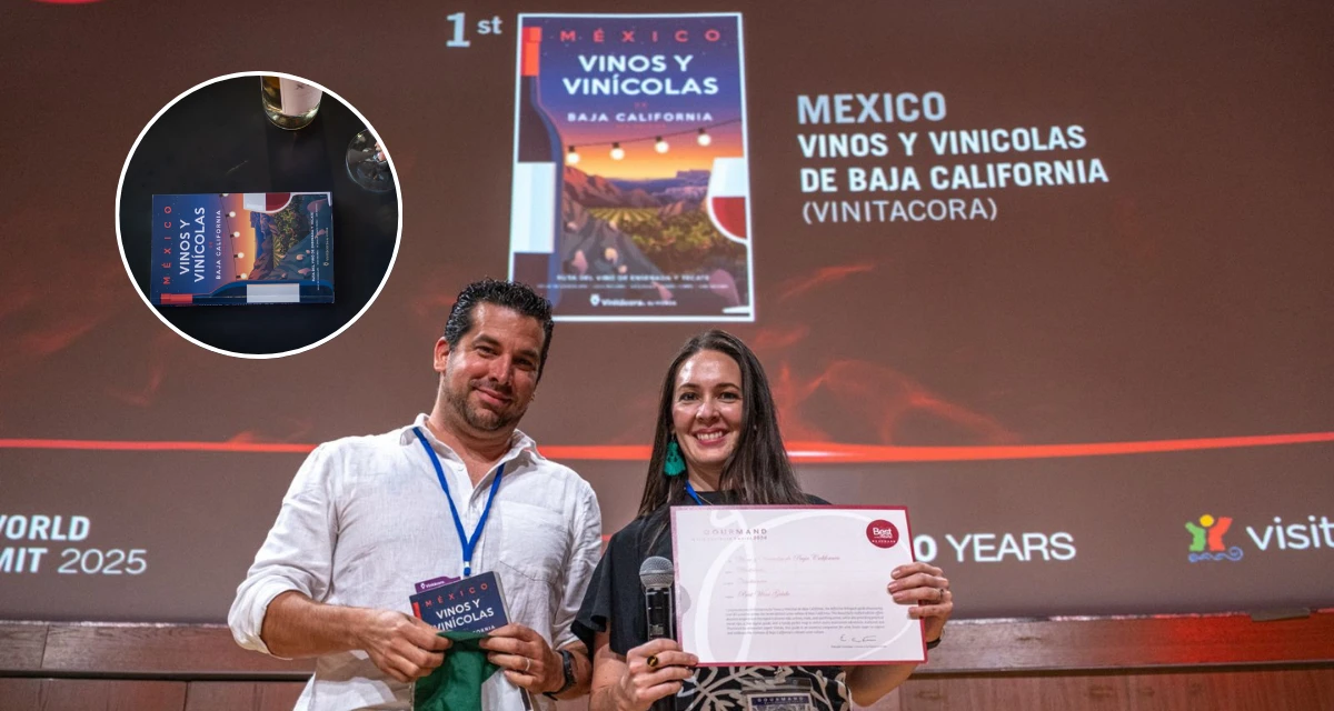 Estos son todos los detalles acerca del premio por la guía sobre vinos y vinícolas de Baja California. Foto: Cortesía.