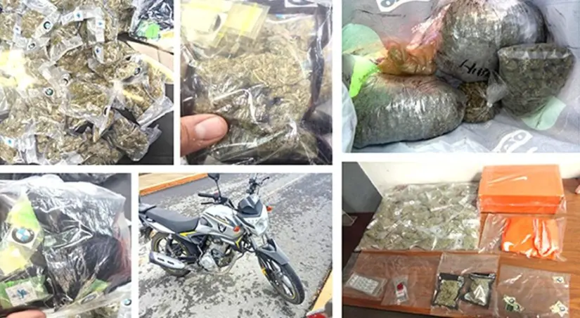 Decomisan droga en paquete pequeñas y motocicleta del involucrado en Zeampoala Foto:  EFFTA