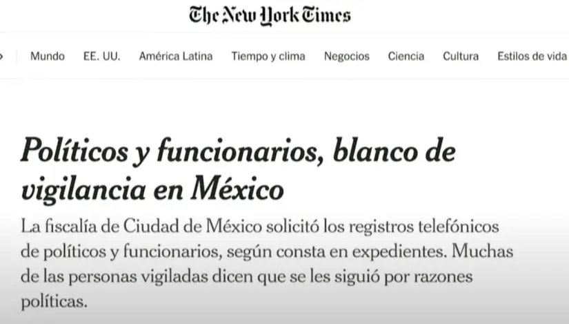 Mentira publicada por The New York Times. Imagen. Mañanera del Pueblo. Mentira publicada por The New York Times. Imagen. Mañanera del Pueblo.