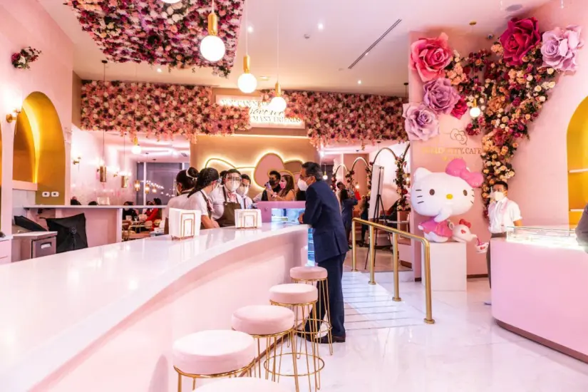 Si tienes suerte es posible que logres tomarte una foto con el íconico personaje de Hello Kitty. Foto: Cortesía.