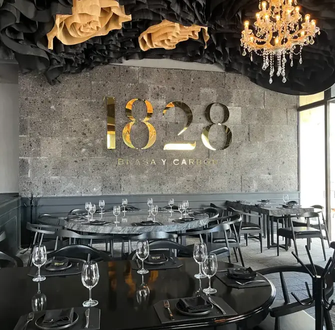 Restaurante 1828 Brasa y Carbón en Aguascalientes. Foto: cortesía Restaurante 1828 Brasa y Carbón en Aguascalientes. Foto: cortesía.