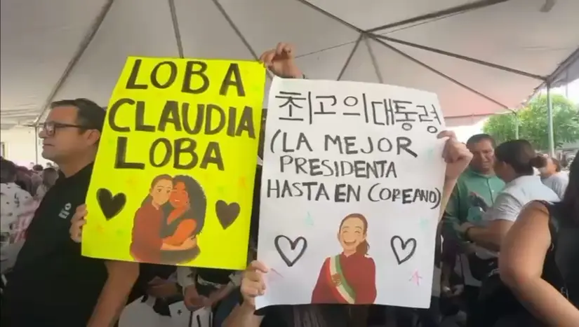 Sheinbaum visita Culiacán durante gira nacional por la salud Los simpatizantes recibieron cálidamente a la presidenta. Foto: Captura de pantalla