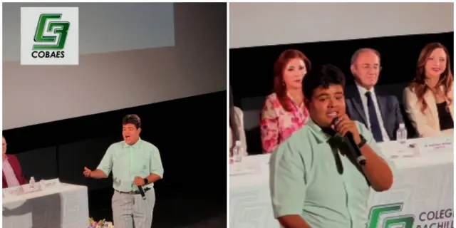 El estudiante Ángel Hernández deslumbra con su voz en ceremonia de talentos del COBAES