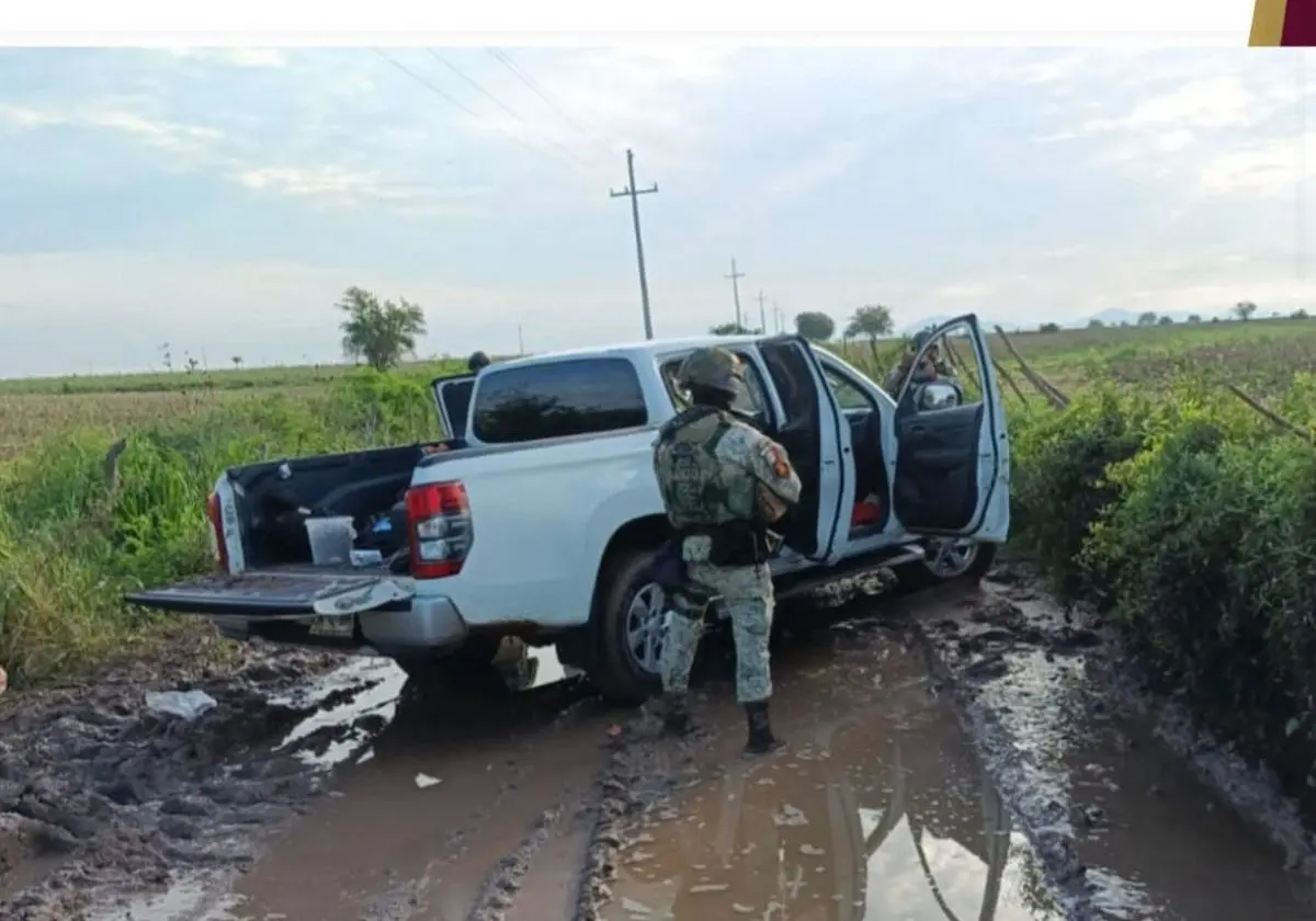 Decomisan armas durante un operativo en Culliacán. Foto: Cortesía