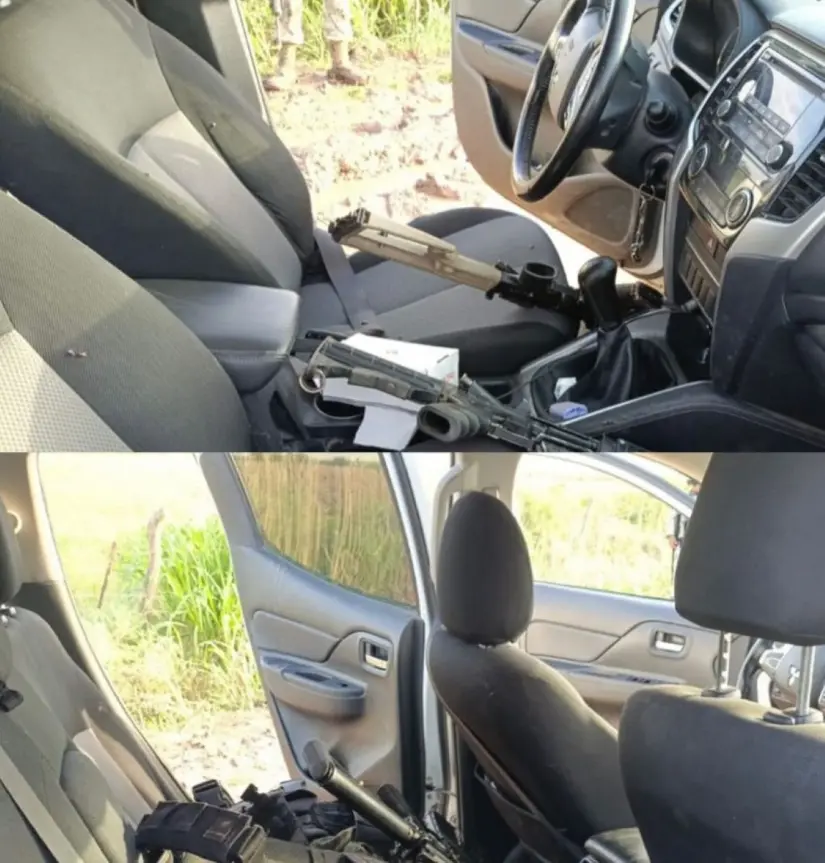 Decomisan un vehículo con armas en Culiacán Decomisan un vehículo con armas en Culiacán. Foto: Cortesía