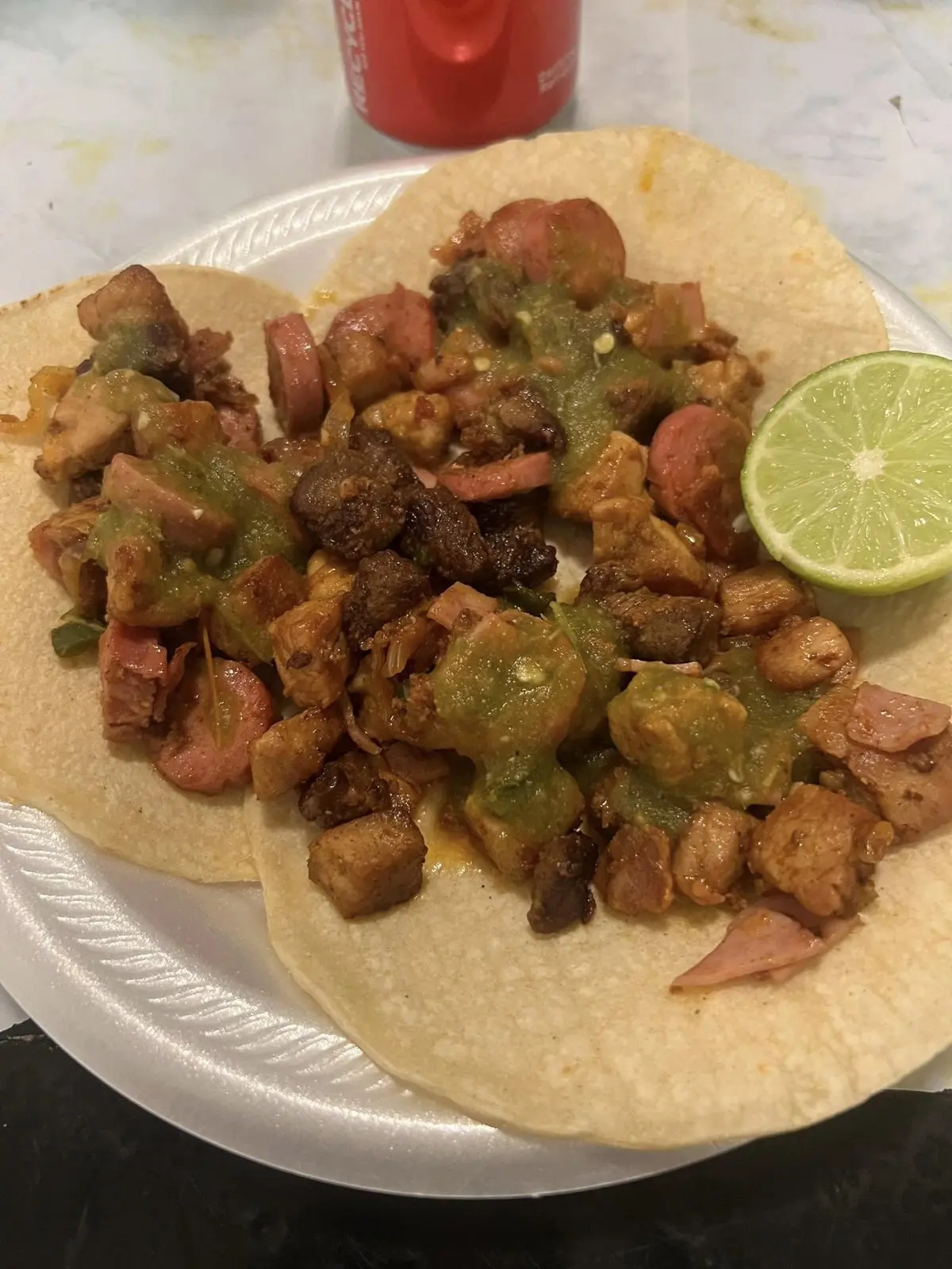 imagen recuadro tacos de discada Foto: Karen Garcia (Facebook)