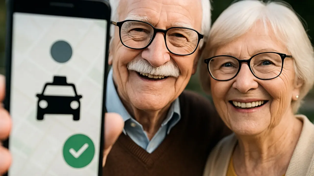 Los adultos mayores tendrán una forma más sencilla de viajar con el servicio de Uber. Foto generada por AI.