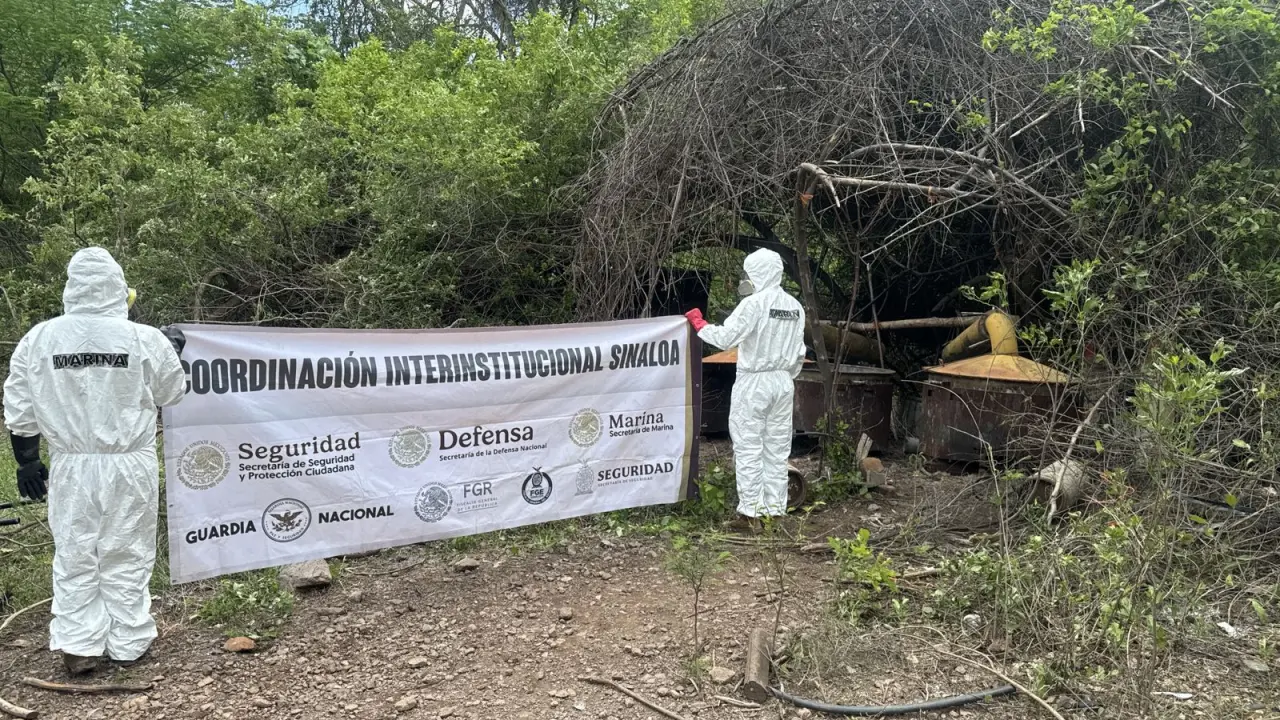 El material obtenido fue destruido en el lugar. Foto: Marina