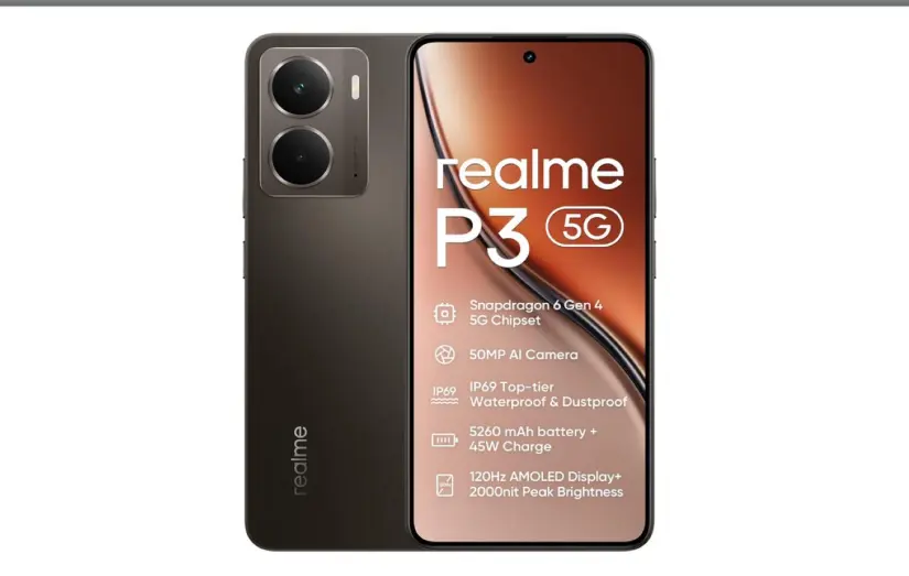 Realme P3 es parte de la gama media de celulares. Foto: Cortesía Realme P3 es parte de la gama media de celulares. Foto: Cortesía