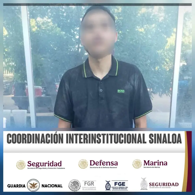 Persona detenida en Culiacán Persona detenida en Culiacán
