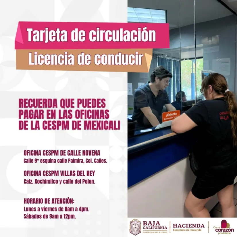 Módulos para sacar la licencia en Baja California Módulos para sacar la licencia en Baja California. Foto: Cortesía
