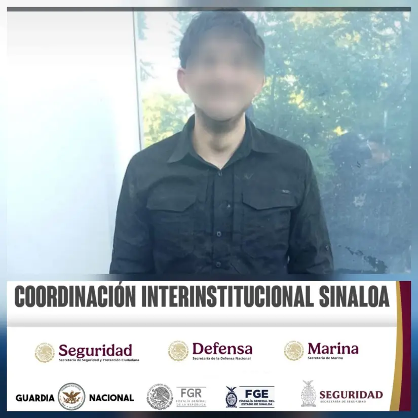 Uno de los detenidos en la colonia Lombardo Toledano en Culiacán. Uno de los detenidos en la colonia Lombardo Toledano en Culiacán.
