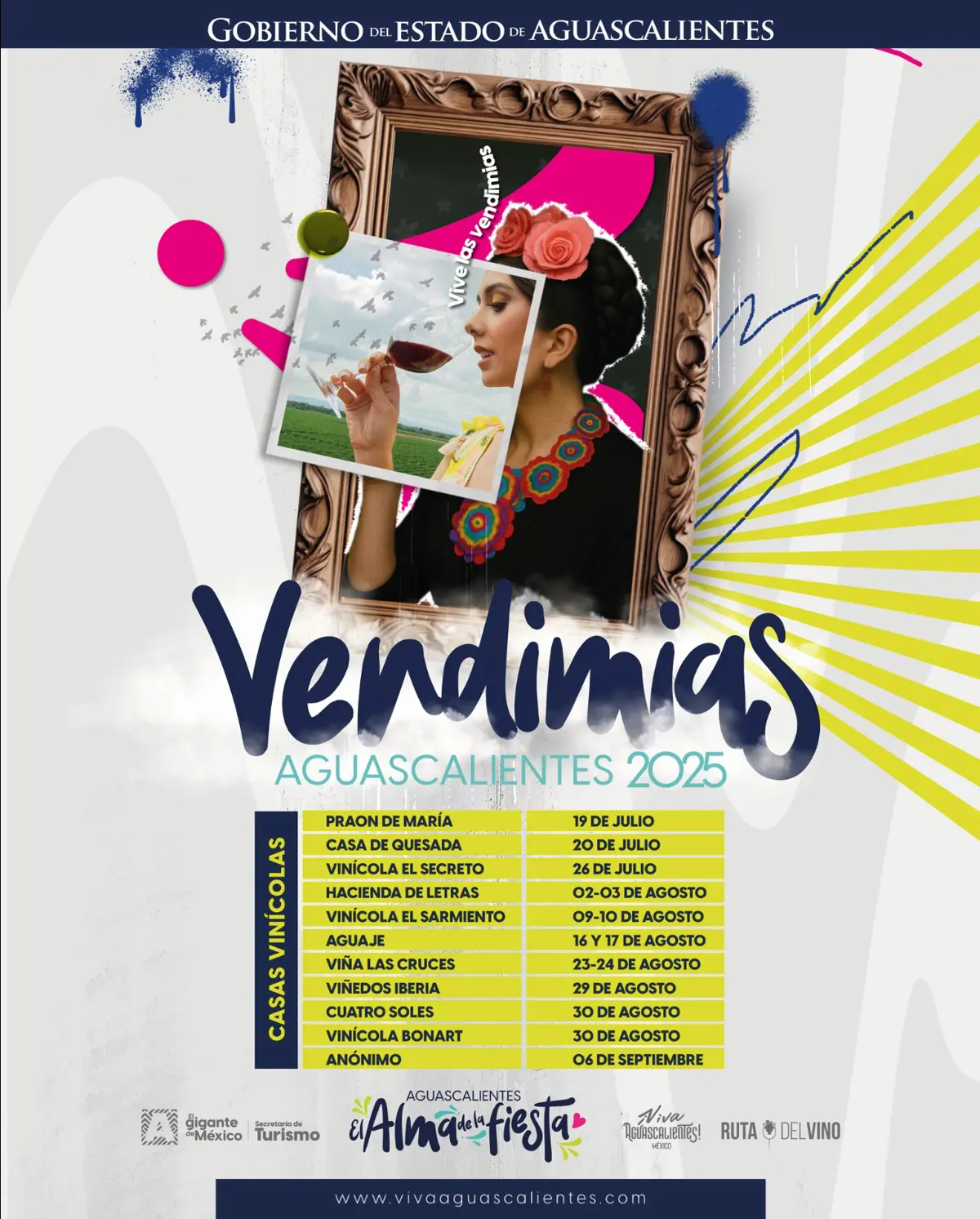 Viñedos confirmados para la temporada de vendimias 2025 en Aguascalientes. Foto: cortesía Viñedos confirmados para la temporada de vendimias 2025 en Aguascalientes. Foto: cortesía.