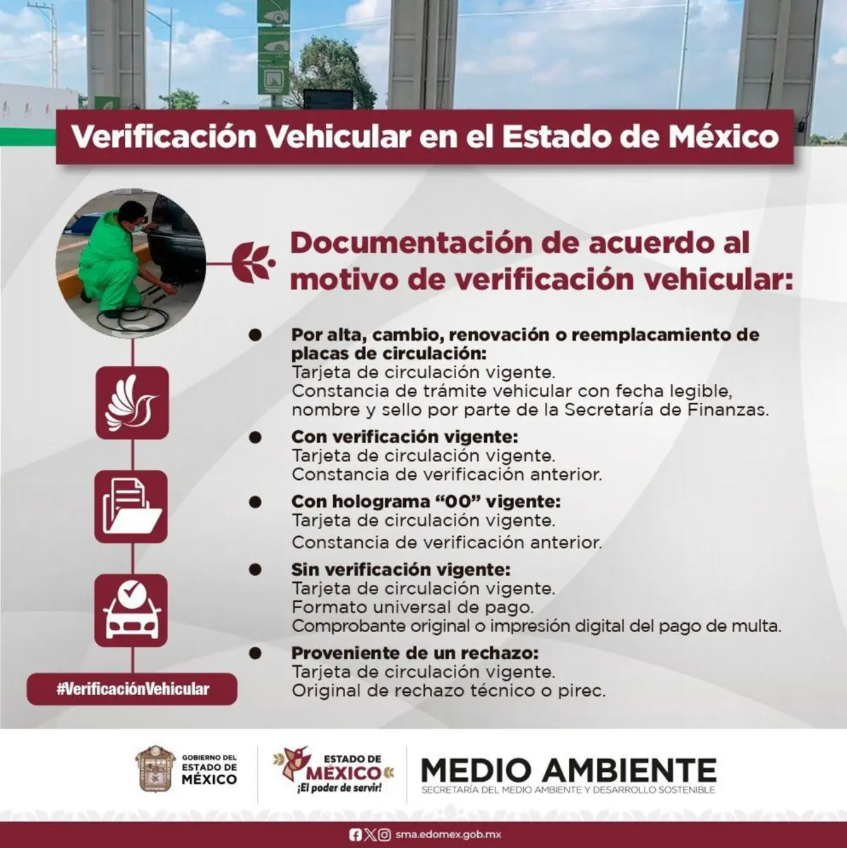 Documentos necesarios dependiendo del tipo de verificación vehicular. Foto: cortesía Documentos necesarios dependiendo del tipo de verificación vehicular. Foto: cortesía.