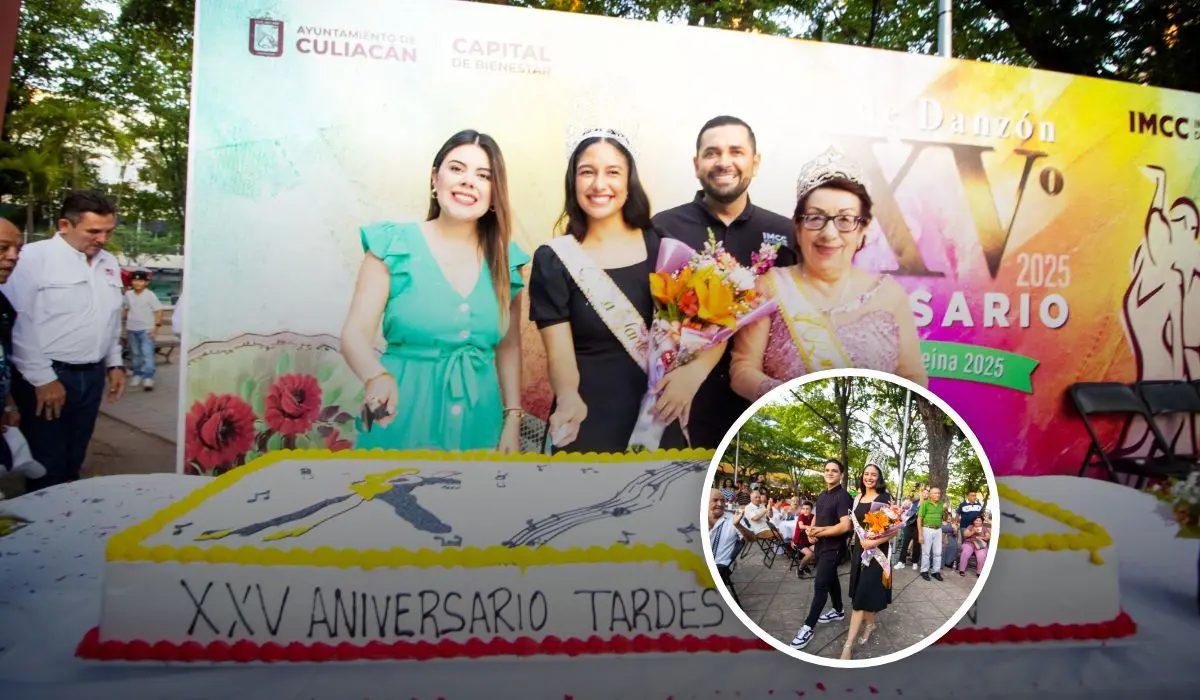 Con flores, sonrisas y pastel, Culiacán festejó un cuarto de siglo de las entrañables “Tardes de Danzón”. Foto: IMCC