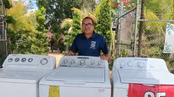 Luis Enrique Heredia y su negocio de lavadoras que giran con esfuerzo y dedicación