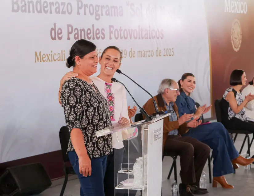 Paneles solares del Bienestar en Baja Californian en 2025. Foto: Cortesía