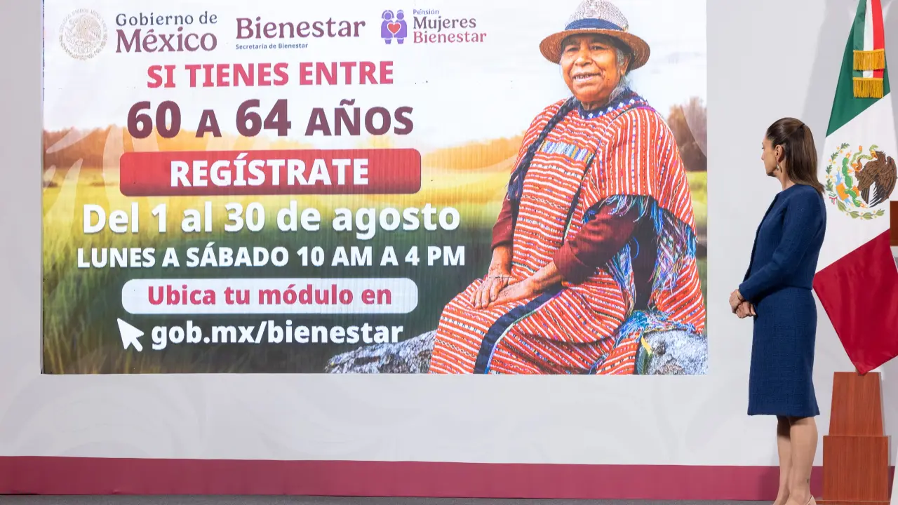 Claudia Sheinbaum durante la mañanera del pueblo de este lunes 21 de julio.