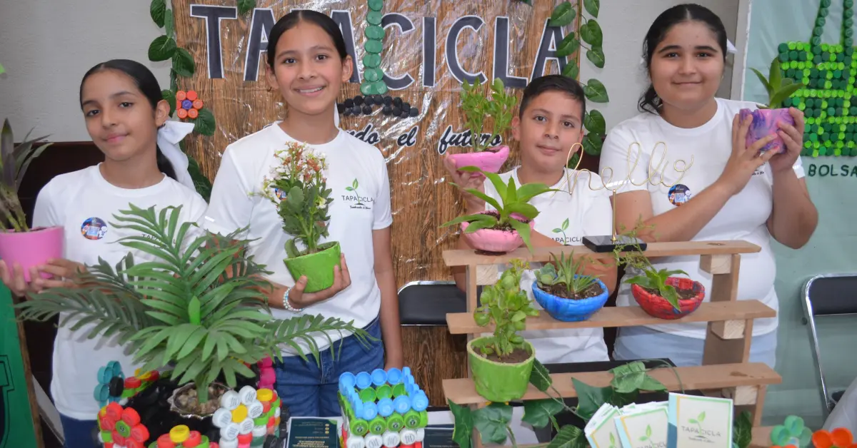 Creatividad infantil florece en macetas recicladas hechas con amor y propósito en Culiacán