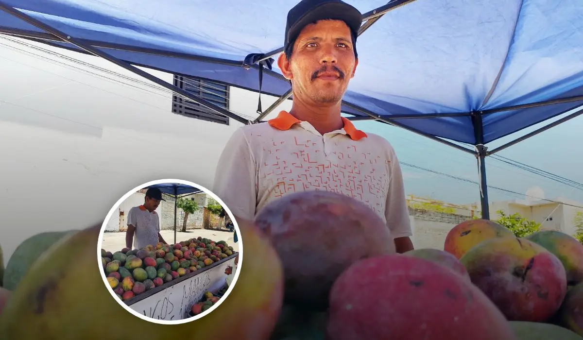 Entre frutas , José Reyes demuestra que la voluntad todo lo puede. Por poco pierde la vista, pero jamás las ganas de salir adelante. Foto: Juan Madrigal