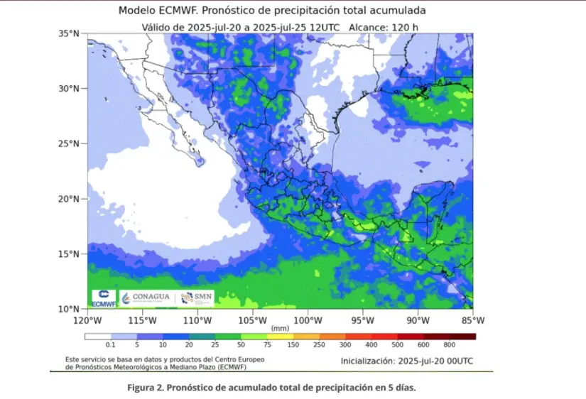 Pronóstico del clima del 22 al 25 de julio en Aguascalientes Pronóstico del clima del 22 al 25 de julio en Aguascalientes. Foto: Cortesía