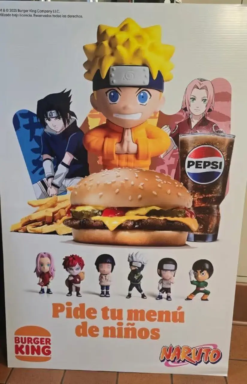 Combo de Natuto en Burger King México. Foto Coleccionables de Cine y Más