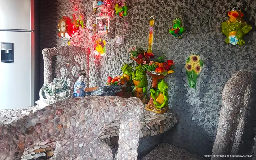 Conoce la Casa de Piedra en Jalpa Todo está decorado con piedra. Foto: Cortesía