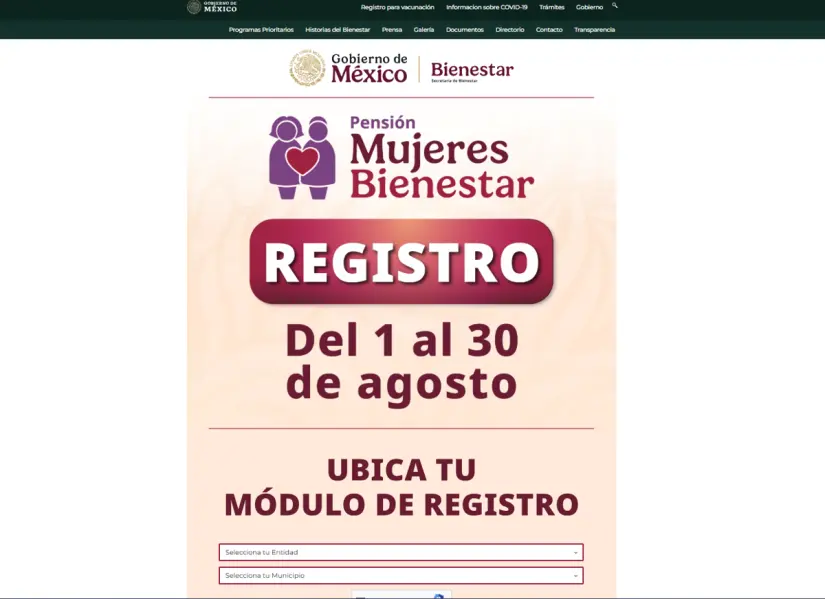Accede a la página web que las autoridades han facilitado para ubicar tu módulo bienestar. Foto: Cortesía.
