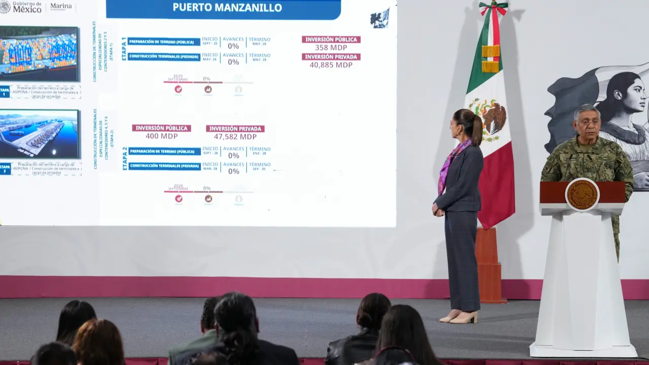 Claudia Sheinbaum, durante la mañanera del pueblo.