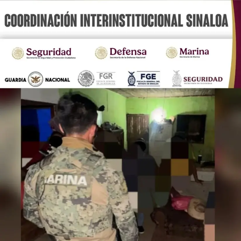Rescatan a ocho personas que estaban secuestradas en Cosalá, Sinaloa Las ochos personas secuestradas fueron liberadas y resguardadas por elementos de la Marina. Foto: SSP