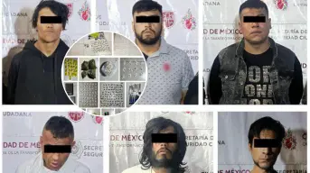 Elementos de la Secretaría de Seguridad Ciudadana en CDMX capturan a seis narcomenudistas