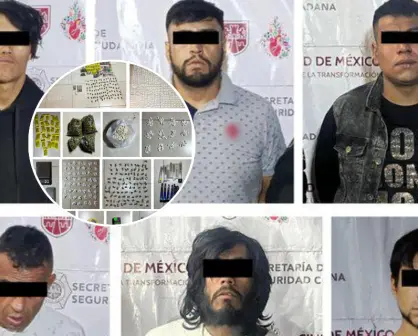 Elementos de la Secretaría de Seguridad Ciudadana en CDMX capturan a seis narcomenudistas