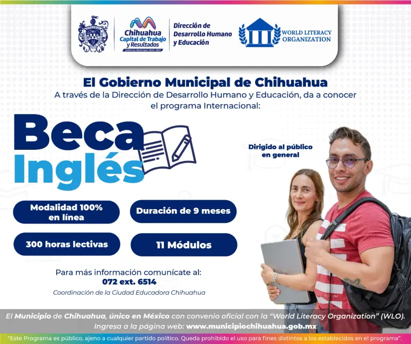 Becas accesibles para estudiar inglés en Chihuahua Convocatoria oficial. Foto: Gob. de Chihuahua