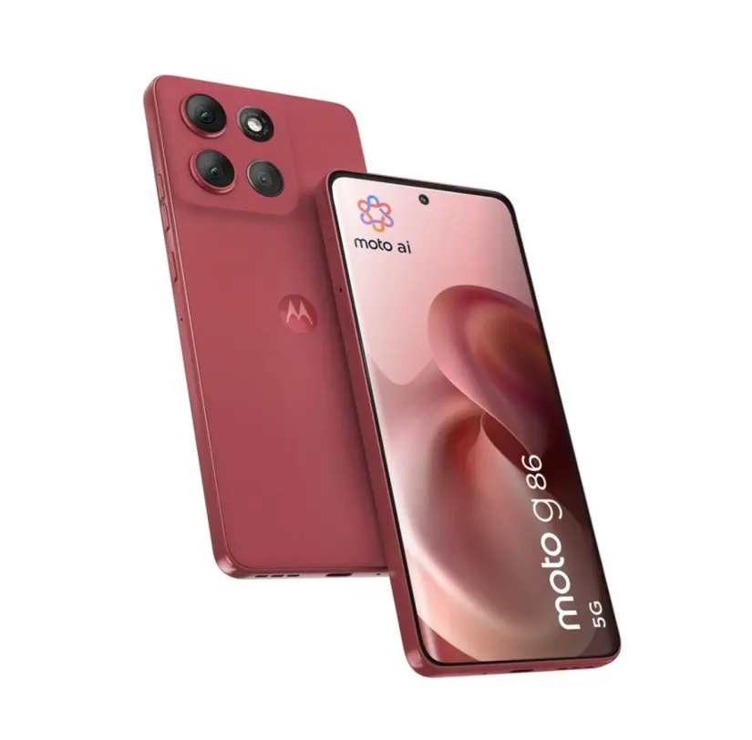 Motorola Moto G86 de la gama media. Foto: Cortesía