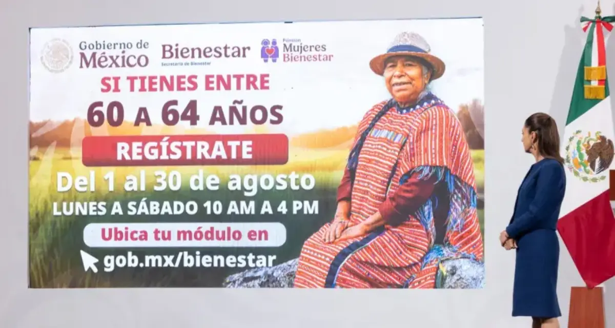 Las mujeres entre 60 y 64 años ya se podrán registrar en la Pensión Mujeres Bienestar en Tamaulipas. Foto: Cortesía.