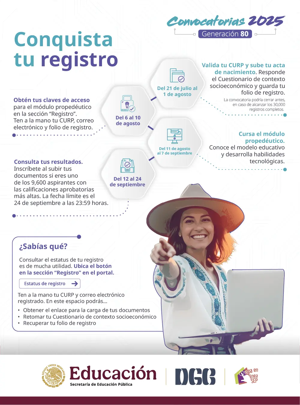 Solo hasta el 1 de agosto podrás registrarte en la Prepa en Línea-SEP. Foto: Cortesía.