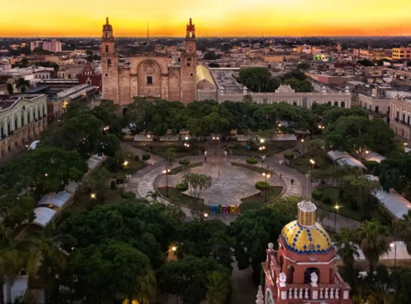 Plaza Grande en Mérida, Yucatán. Foto: cortesía.