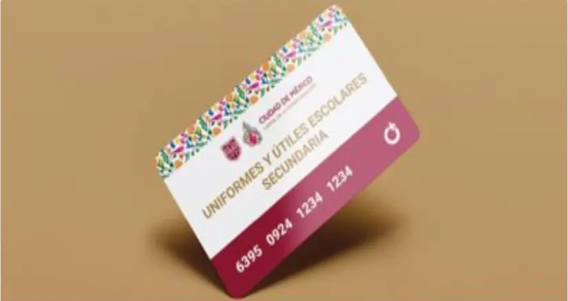 Tarjeta especial para los útiles y uniformes de los alumnos de secundaria en CDMX. Foto: cortesía.